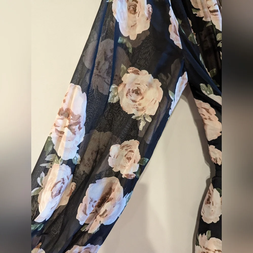 EUC Xtaren chiffon floral maxi dress 2X - Picture 2 of 9